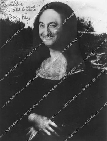 crp-16364 1970's Joey Faye as The Mona Lisa portrait w genuine autograph crp-16364