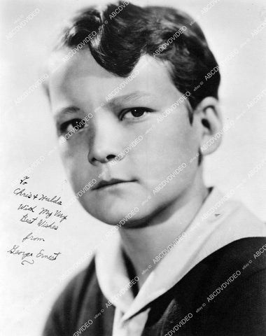 crp-16368 1930's child star George Ernest portrait w genuine autograph crp-16368