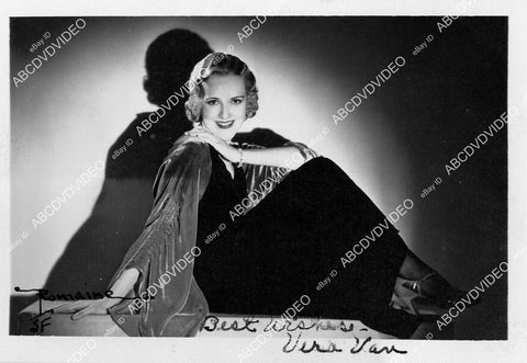 crp-16384 1934 pretty Vera Van portrait w genuine autograph crp-16384