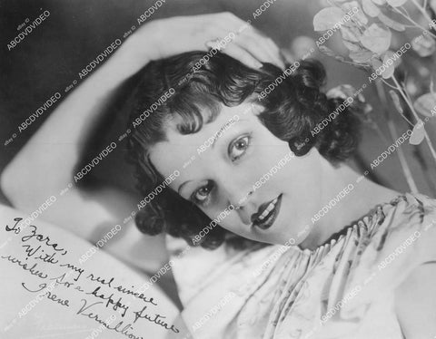 crp-16387 1930's dancer? Pretty Irene Vermillion portrait w genuine autograph crp-16387