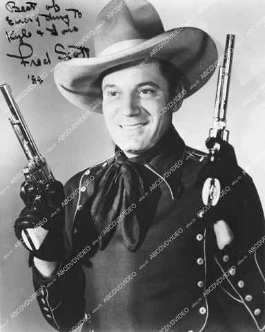 crp-16418 1970's cowboy Fred Scott portrait w genuine autograph crp-16418