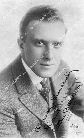 crp-16421 circa 1920 silent film star Frank Mayo portrait w genuine autograph crp-16421
