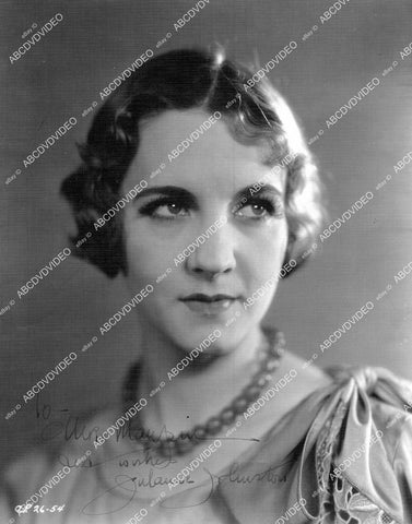 crp-16440 circa 1925 silent film star Julanne Johnston portrait w genuine autograph crp-16440