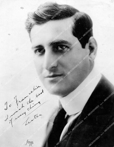 crp-16462 circa 1920 silent film star Lester Cuneo portrait w genuine autograph crp-16462
