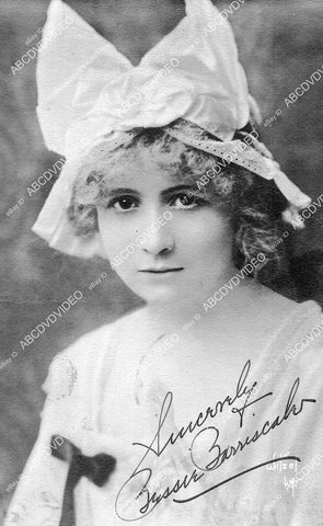 crp-16463 circa 1918 silent film star Bessie Barriscale portrait w genuine autograph crp-16463