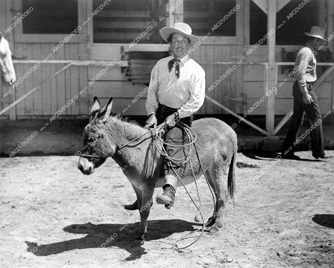 crp-16472 1943 Leo Carrillo riding a donkey for upcoming Rodeo at La Coliseum crp-16472