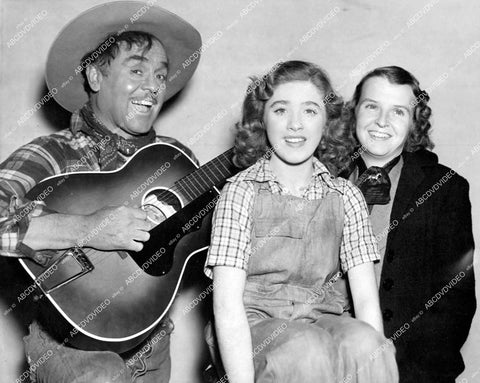 crp-16473 1938 Leo Carrillo, Edith Fellows, Marian Talley opera singer at Columbia Studios crp-16473