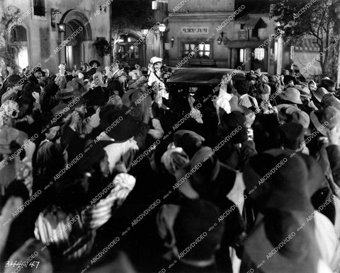 crp-16663 1928 Roy D'Arcy and big crowd silent film Forbidden Hours aka His Night crp-16663
