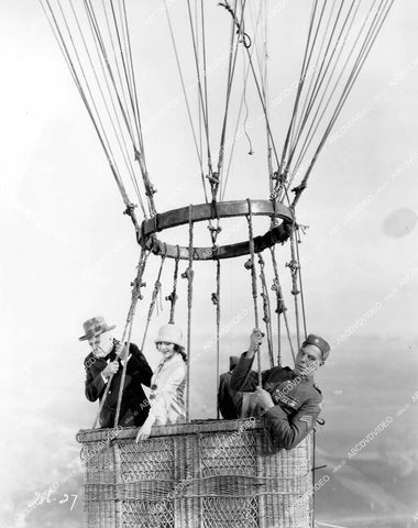 crp-16749 1927 Karl Dane, Marceline Day, Frank Currier in hot air balloon silent film Rookies crp-16749