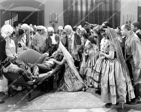 crp-17034 1928 Tim McCoy, Sylvia Beecher at masquerade ball silent film Beyond the Sierras crp-17034