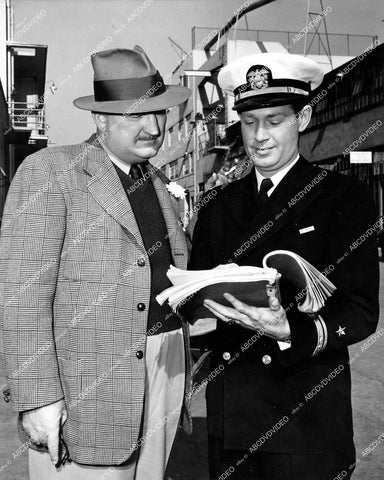 crp-17321 1943 director William A Seiter w Ronald Reagan's brother Neal film Destroyer crp-17321