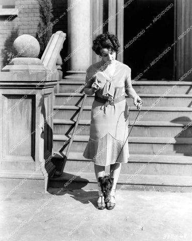 crp-17379 1928 cutie Margaret Lee walking the dog silent film Bringing Up Father crp-17379