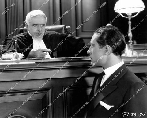 crp-17753 1929 Paul Vincent stands before the judge silent film The Veiled Woman crp-17753