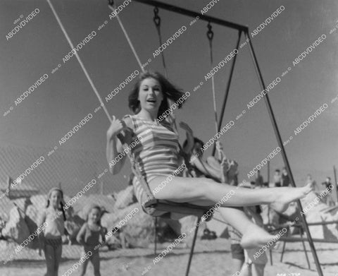 crp-01789 1963 beautiful barefoot Liliane Brousse on the swingset Hammer film Maniac crp-01789