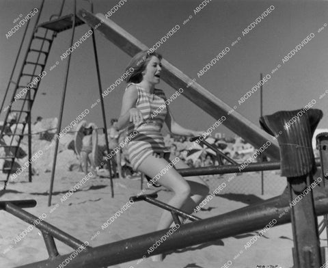 crp-01790 1963 beautiful barefoot Liliane Brousse on the swingset Hammer film Maniac crp-01790
