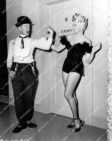 crp-18081 1945 Richard Haydn & sexy Adele Jergens in fishnets film Tonight and Every Night crp-18081