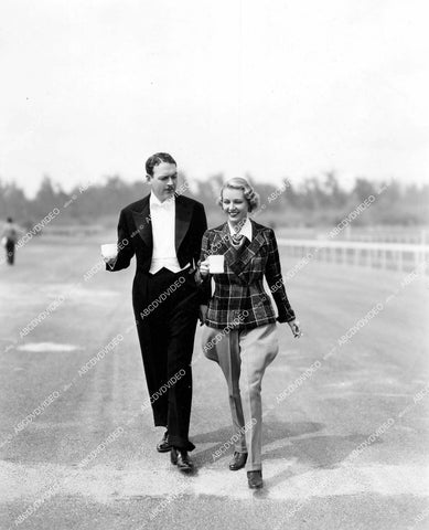 crp-18433 1936 Florence Rice & William Gargan have no coffee spilling contest film The Blackmailer crp-18433