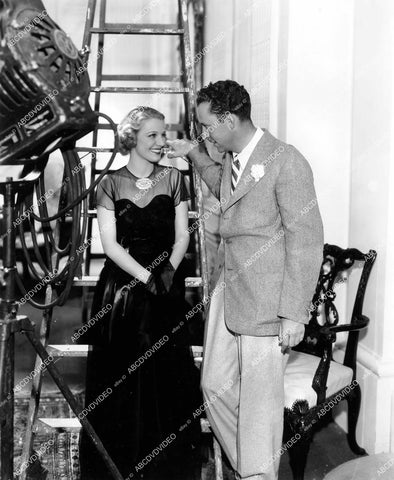 crp-18450 1936 director Gordon Wiles & Florence Rice on set film Blackmailer crp-18450