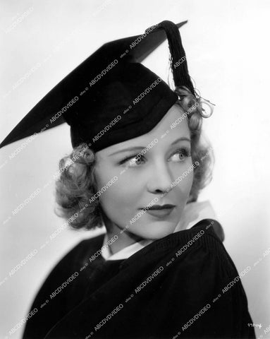 crp-18456 1937 pretty Florence Rice portrait in cap and gown film Under Cover of Night crp-18456