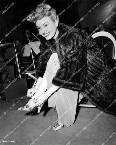 crp-18518 1946 Janet Blair straps on her shoes film Tars and Spars crp-18518