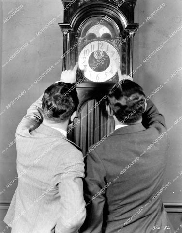 crp-18694 1927 Charles Delaney at grandfather clock silent film The Thirteenth 13th Hour crp-18694
