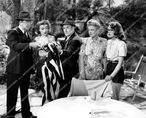 crp-18989 1944 Willard Robertson, Evelyn Keyes, William Demarest, Ann Harding, Nina Foch film Nine Girls crp-18989