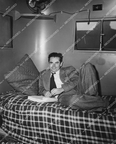 crp-00198 1947 Glenn Ford in his new trailer dressing room from Columbia tudios film Framed crp-00198