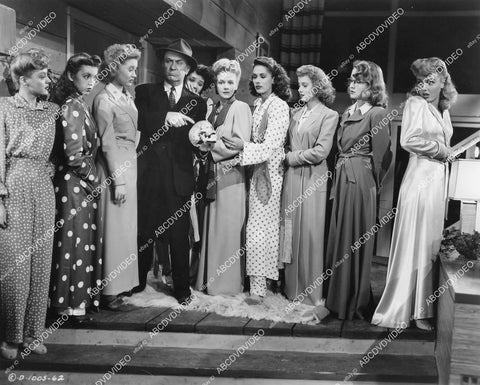 crp-02353 1944 Leslie Brooks,Evelyn Keyes,Ann Harding,Shirley Mills,Jinx Falkenburg,Jeff Donnell,Lynn Merrick Nine Girls crp-02353
