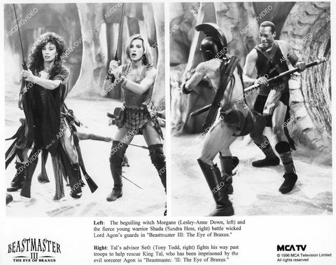 crp-02419 1996 sexy warriors Lesley-Anne Down & Sandra Hess and Tony Todd film Beastmaster III Eye of Braxus crp-02419