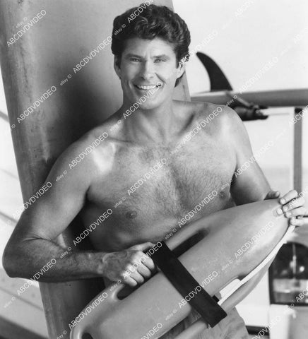 crp-02427 1995 shirtless David Hasselhoff portrait TV Baywatch crp-02427