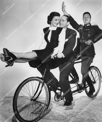 crp-00242 1942 Joan Bennett Franchot Tone Allyn Joslyn on tandom bicycle film The Wife Takes a Flyer crp-00242