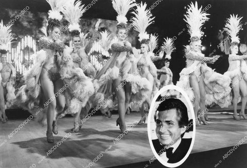 crp-02490 1981 George Hamilton w leggy Doris Dancers TVM An Evening at the Moulin Rouge crp-02490