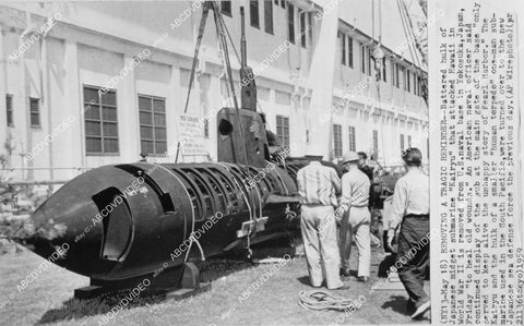 crp-02525 1959 Japanese midget submarine Kairyu removed US Naval Base Hawaii crp-02525