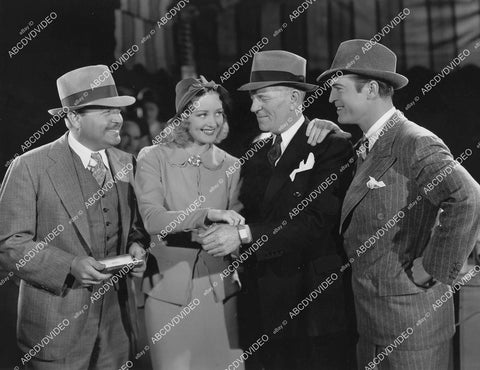 crp-02631 1936 candid George McKay, Marian Marsh, Erle Kenton, Chester Morris on set film Counterfeit crp-02631