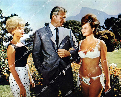crp-02816 1964 Lex Barker, Ann Smyrner, bikini clad Veronique Vendell film Code 7, Victim 5 crp-02816