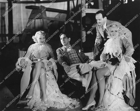 crp-02838 1933 candid Toby Wing visits Robert Z Leonard and cast members MGM film Dancing Lady crp-02838