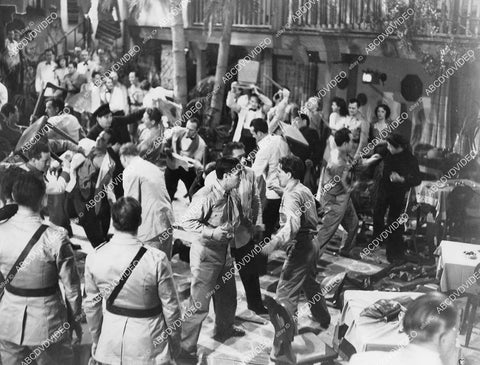 crp-03205 1942 knockdown dragout barroom fight sequence film Two Yanks in Trinidad crp-03205