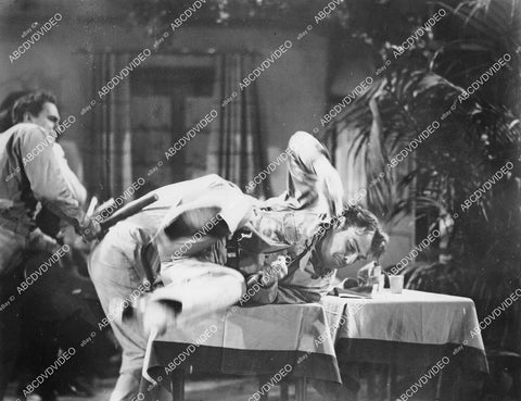 crp-03208 1942 knockdown dragout barroom fight sequence film Two Yanks in Trinidad crp-03208