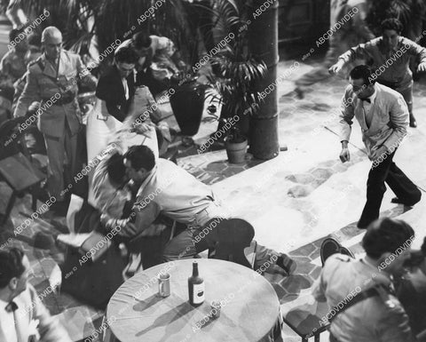 crp-03210 1942 knockdown dragout barroom fight sequence film Two Yanks in Trinidad crp-03210