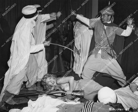 crp-03354 1952 a sword fight over Joan Davis film Harem Girl crp-03354