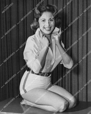 crp-03596 1950's music singer Myrna Fox sexy in shorts TV Marine Corps Dress Blues (no IMDB listing) crp-03596