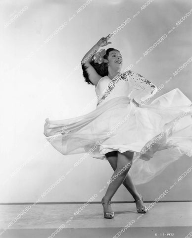 crp-03613 1945 Cuban dancer Estelita Rodriguez twirling her skirt film Mexicana crp-03613