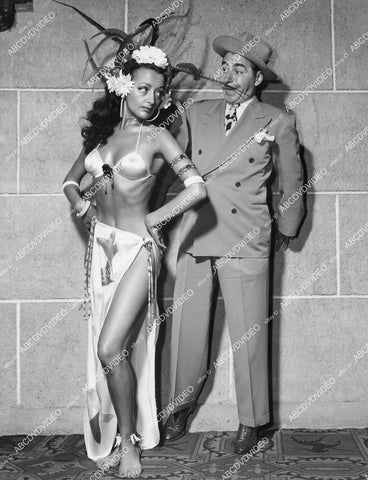 crp-00368 1942 dancer Carmen D'Antonio in very skimpy bikini Ben Burt live stage play Swing Shift Revels crp-00368
