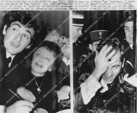 crp-03726 1962 music singer Edith Piaf, Theo Sarapo Lamboukas getting married in Paris crp-03726