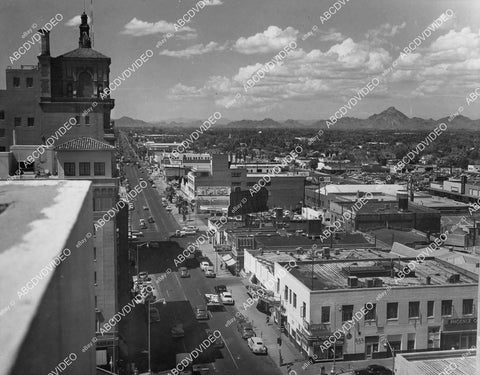 crp-00383 1956 news photo historic Phoenix Arizona broad thoroughfare in downtown crp-00383