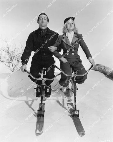 crp-04331 1939 Heinie Cooper, June Pressier on ski bikes Pete Smith short subject Ski Birds crp-04331