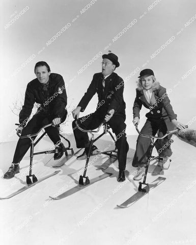crp-04332 1939 Heinie Cooper, June Pressier on ski bikes Pete Smith short subject Ski Birds crp-04332