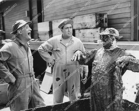 crp-04435 1944 Joe Sawyer, Jimmy Little, Joe Besser covered in mud film Hey, Rookie crp-04435