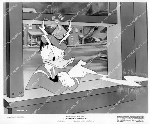 crp-04530 1944 photo Disney animated characters Donald Duck Trombone Trouble crp-04530