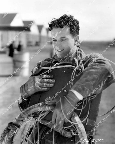crp-04549 1928 Nick Stuart parachuting w newsreel camera silent film News Parade crp-04549